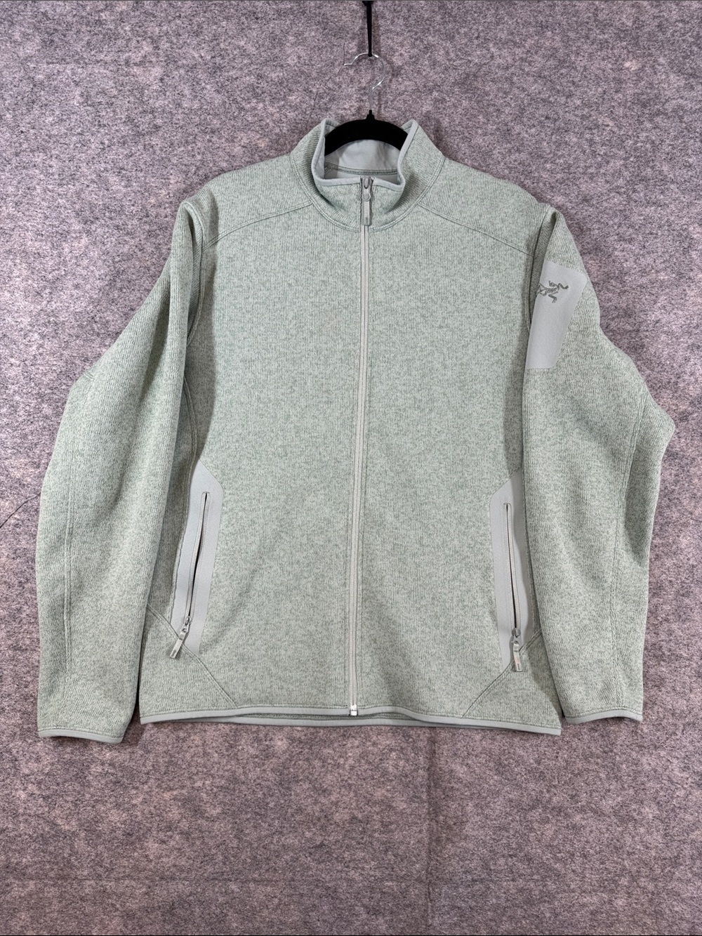 Arc'teryx Men's Fleece Mint Green Full-Zip Performance Jacket Hiking Gorpcore